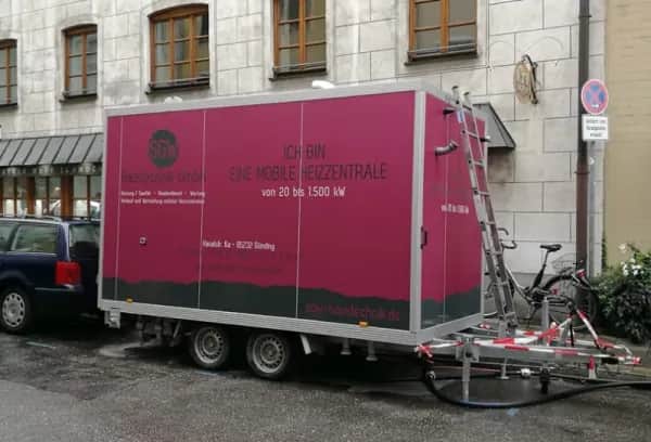 Mobile Heizzentrale mit hoher Leistung